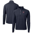 thumbnail image 1 of Men's Cutter & Buck  Navy Tacoma Rainiers Adapt Eco Knit Hybrid Recycled Quarter-Zip Top, 1 of 3