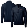 thumbnail image 1 of Men's Cutter & Buck  Navy Tacoma Rainiers Cascade Eco Sherpa Fleece Quarter-Zip Jacket, 1 of 3
