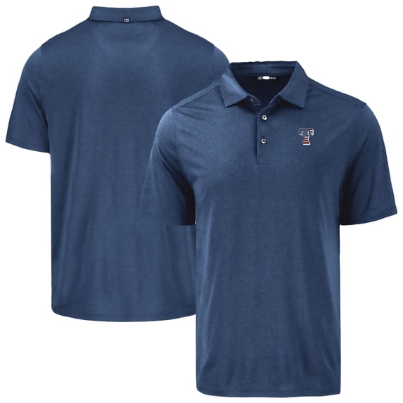 Men's Cutter & Buck Navy Texas Rangers Coastline Epic Comfort Eco Recycled Polo