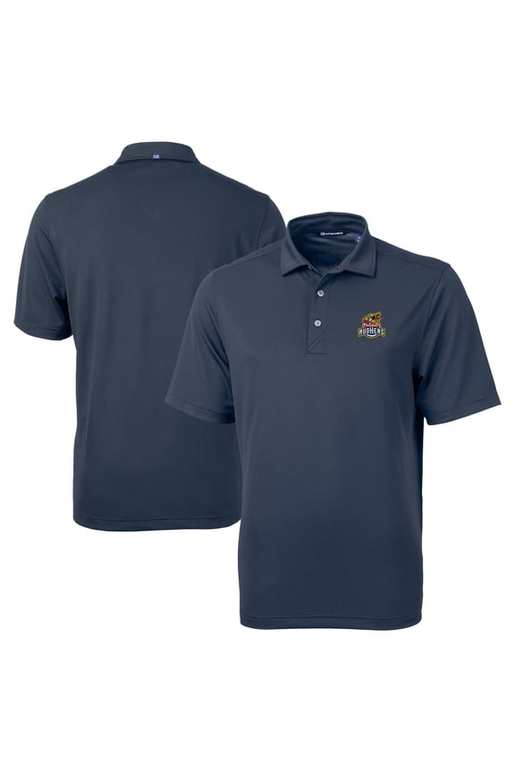 Men's Cutter & Buck Navy Toledo Mud Hens Big & Tall Virtue Eco Pique Recycled Polo