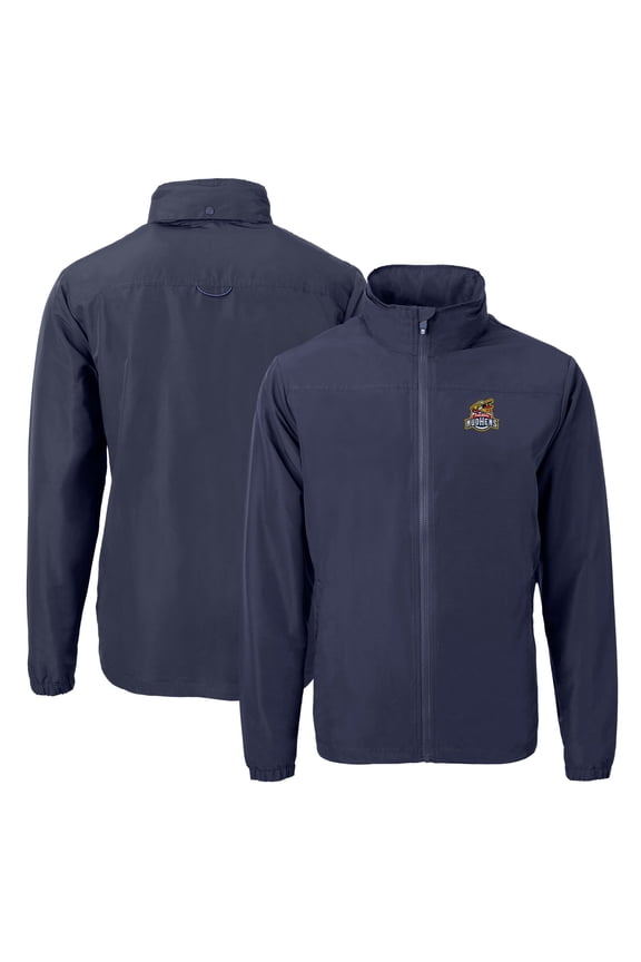 Men's Cutter & Buck Navy Toledo Mud Hens Charter Eco Recycled Full-Zip Jacket