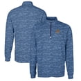 thumbnail image 1 of Men's Cutter & Buck Navy Toledo Mud Hens Traverse Camo Print Stretch Quarter-Zip Pullover Top, 1 of 3