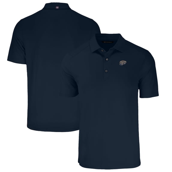 Men's Cutter & Buck Navy UTEP Miners Big & Tall Forge Eco Stretch Recycled Polo