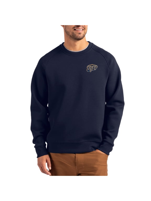 Men's Cutter & Buck Navy UTEP Miners Roam Recycled Pullover