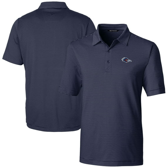 Men's Cutter & Buck Navy UTSA Roadrunners Big & Tall Forge Pencil Stripe Stretch DryTec Polo