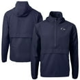 thumbnail image 1 of Men's Cutter & Buck  Navy UTSA Roadrunners  Charter Eco Recycled Half-Zip Anorak Jacket, 1 of 3