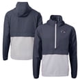 thumbnail image 1 of Men's Cutter & Buck  Navy UTSA Roadrunners  Charter Eco Recycled Half-Zip Anorak Jacket, 1 of 3
