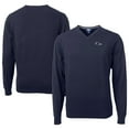 thumbnail image 1 of Men's Cutter & Buck  Navy UTSA Roadrunners  Lakemont Tri-Blend V-Neck Pullover Sweater, 1 of 3