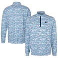 thumbnail image 1 of Men's Cutter & Buck  Navy UTSA Roadrunners  Traverse Camo Print Stretch Quarter-Zip DryTec Top, 1 of 3
