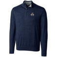thumbnail image 1 of Men's Cutter & Buck Navy Utah State Aggies Big & Tall College Vault Lakemont Tri-Blend Half-Zip Pullover Jacket, 1 of 1