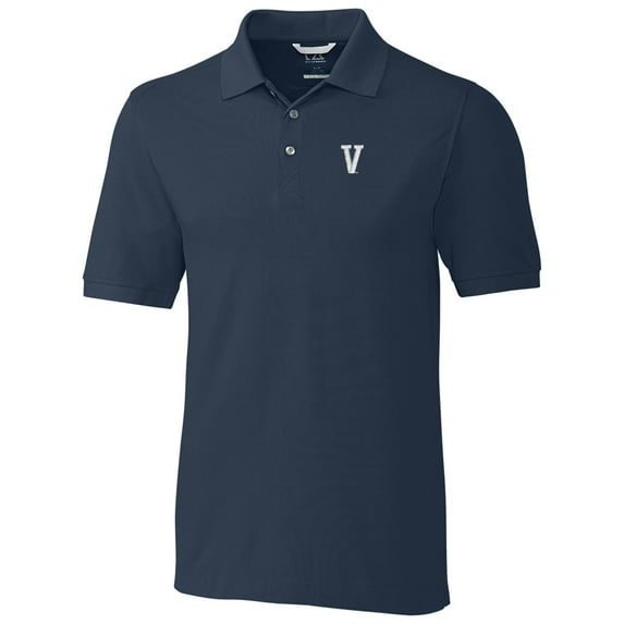 Men's Cutter & Buck Navy Villanova Wildcats Big & Tall College Vault Advantage DryTec Tri-Blend Polo