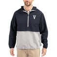 thumbnail image 1 of Men's Cutter & Buck Navy Villanova Wildcats Charter Eco Recycled Half-Zip Anorak Jacket, 1 of 2