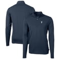 thumbnail image 1 of Men's Cutter & Buck Navy Villanova Wildcats Team Big & Tall Virtue Eco Pique Recycled Quarter-Zip Pullover Top, 1 of 3