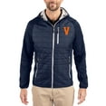 thumbnail image 1 of Men's-Cutter & Buck  Navy Virginia Cavaliers Rainier Eco Hybrid PrimaLoft Raglan Full-Zip Jacket, 1 of 2