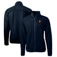 thumbnail image 1 of Men's Cutter & Buck Navy Virginia Cavaliers Vintage Logo Big & Tall Cascade Eco Sherpa Fleece Full-Zip Jacket, 1 of 3