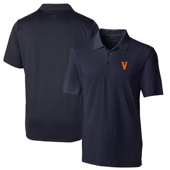 Men's Cutter & Buck Navy Virginia Cavaliers Vintage Logo Big & Tall Forge Stretch Polo