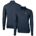 thumbnail image 1 of Men's Cutter & Buck Navy Virginia Cavaliers Vintage Virtue Eco Pique Recycled Quarter-Zip Pullover Top, 1 of 3