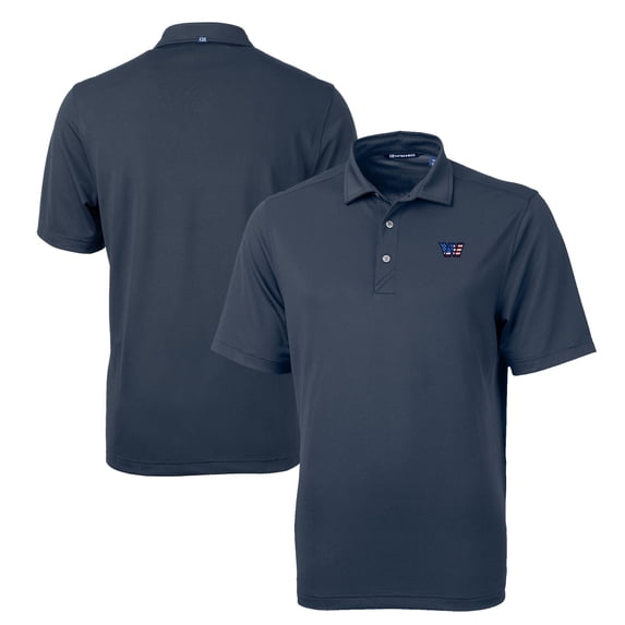 Men's Cutter & Buck Navy Washington Commanders Big & Tall Americana Virtue Eco Pique Recycled Polo