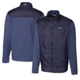 thumbnail image 1 of Men's Cutter & Buck Navy West Michigan Whitecaps Big & Tall Stealth Hybrid Quilted Full-Zip Windbreaker Jacket, 1 of 3