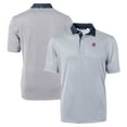 thumbnail image 1 of Men's Cutter & Buck Navy/White Chicago Cubs Virtue Eco Pique Micro Stripe Recycled Big & Tall Polo, 1 of 3