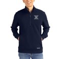 thumbnail image 1 of Men's-Cutter & Buck  Navy Xavier Musketeers Roam Eco Recycled Quarter-Zip Pullover, 1 of 2