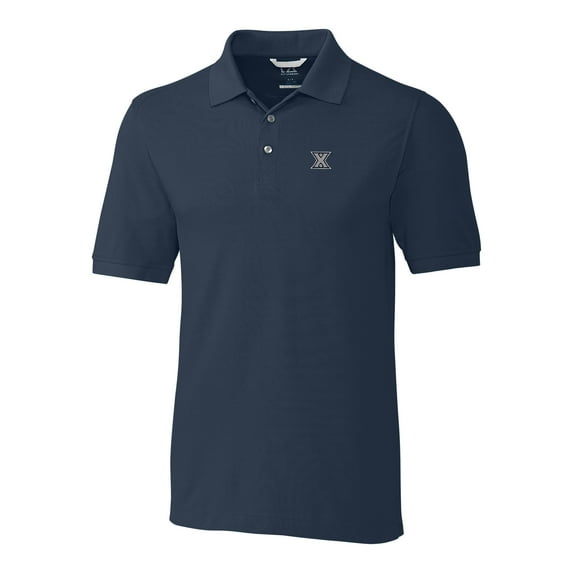Men's Cutter & Buck Navy Xavier University Muskateers Collegiate Big & Tall Advantage DryTec Polo