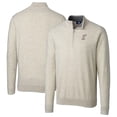 thumbnail image 1 of Men's Cutter & Buck Oatmeal Albuquerque Isotopes Big & Tall Lakemont Tri-Blend Quarter-Zip Pullover Sweater, 1 of 3