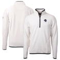 thumbnail image 1 of Men's Cutter & Buck  Oatmeal Binghamton Rumble Ponies Cascade Eco Sherpa Fleece Quarter-Zip Jacket, 1 of 3