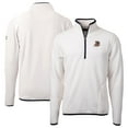 thumbnail image 1 of Men's Cutter & Buck  Oatmeal Durham Bulls Cascade Eco Sherpa Fleece Quarter-Zip Jacket, 1 of 3