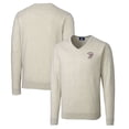 thumbnail image 1 of Men's Cutter & Buck Oatmeal Mississippi State Bulldogs Lakemont Tri-Blend Big & Tall V-Neck Pullover Sweater, 1 of 3