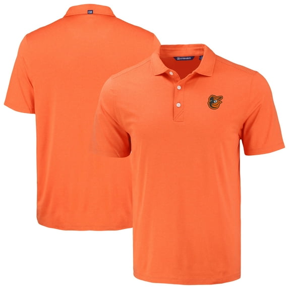 Men's Cutter & Buck Orange Baltimore Orioles Coastline Epic Comfort Eco Recycled Polo