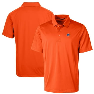 Men's Cutter & Buck Orange Boise State Broncos Big & Tall Prospect Textured Stretch Polo