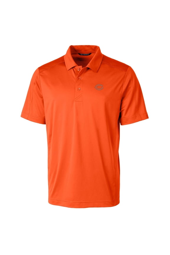 Men's Cutter & Buck Orange Chicago Bears Big & Tall Prospect Textured Stretch Polo