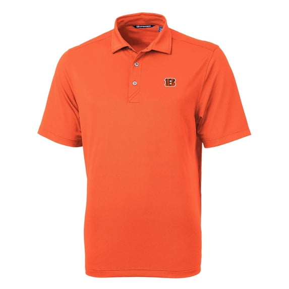 Men's Cutter & Buck Orange Cincinnati Bengals Virtue Eco Pique Recycled Polo