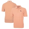 thumbnail image 1 of Men's Cutter & Buck Orange Clemson Tigers Big & Tall Team Logo Virtue Eco Pique Stripe Recycled Polo, 1 of 3