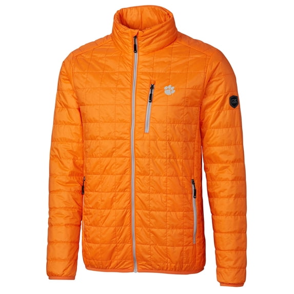 Men's Cutter & Buck Orange Clemson Tigers Rainier Full-Zip Jacket