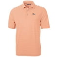 thumbnail image 1 of Men's Cutter & Buck Orange Denver Broncos Big & Tall Virtue Eco Pique Stripe Recycled Polo, 1 of 1