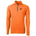 thumbnail image 1 of Men's Cutter & Buck Orange Detroit Tigers Adapt Eco Knit Stretch Recycled Quarter-Zip Pullover Jacket, 1 of 1