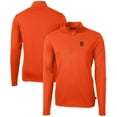 thumbnail image 1 of Men's Cutter & Buck  Orange Detroit Tigers Virtue Eco Pique Recycled Quarter-Zip Pullover Top, 1 of 3