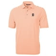 thumbnail image 1 of Men's Cutter & Buck Orange Detroit Tigers Virtue Eco Pique Stripe Recycled Polo, 1 of 1