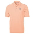 thumbnail image 1 of Men's Cutter & Buck Orange Houston Astros Virtue Eco Pique Stripe Recycled Polo, 1 of 1
