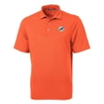 thumbnail image 1 of Men's Cutter & Buck Orange Miami Dolphins Big & Tall Virtue Eco Pique Recycled Polo, 1 of 1
