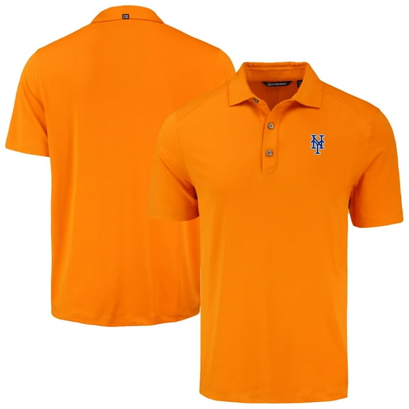 Men's Cutter & Buck Orange New York Mets Forge Eco Stretch Recycled Polo