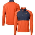 thumbnail image 1 of Men's Cutter & Buck  Orange Syracuse Orange DryTec Adapt Eco Knit Hybrid Recycled Raglan Quarter-Zip Jacket, 1 of 3