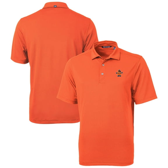 Men's Cutter & Buck  Orange Syracuse Orange Vault DryTec Virtue Eco Pique Recycled Polo