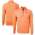 thumbnail image 1 of Men's Cutter & Buck  Orange UTSA Roadrunners  Adapt Eco Knit Hybrid Recycled Quarter-Zip Raglan Top, 1 of 1