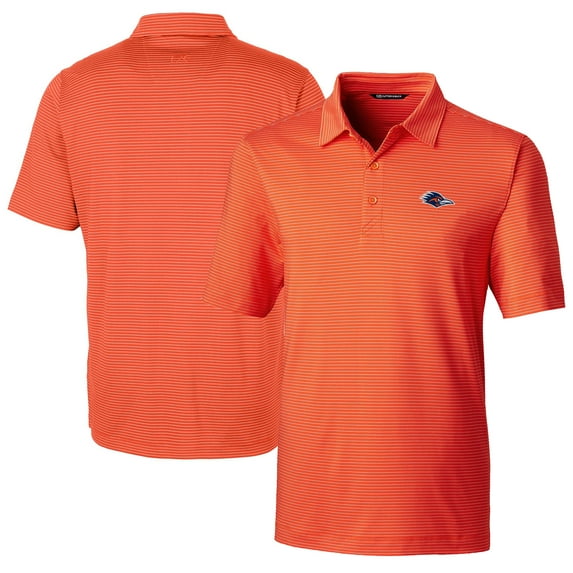 Men's Cutter & Buck Orange UTSA Roadrunners Big & Tall Forge Pencil Stripe Stretch DryTec Polo