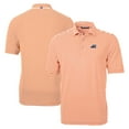 thumbnail image 1 of Men's Cutter & Buck Orange West Michigan Whitecaps Big & Tall Virtue Eco Pique Stripe Recycled DryTec Polo, 1 of 3