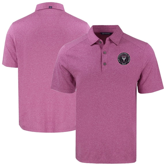 Men's Cutter & Buck Pink Inter Miami CF Forge Eco Stretch Recycled Polo