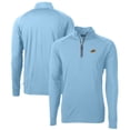 thumbnail image 1 of Men's Cutter & Buck  Powder Blue Akron RubberDucks Adapt Eco Knit Stretch Recycled Quarter-Zip Pullover, 1 of 3